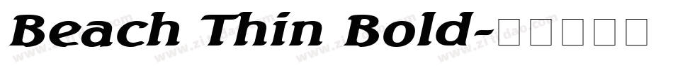 Beach Thin Bold字体转换